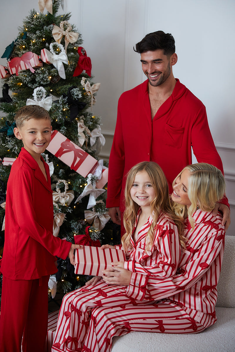 Embroidered Christmas Family Pyjama Set