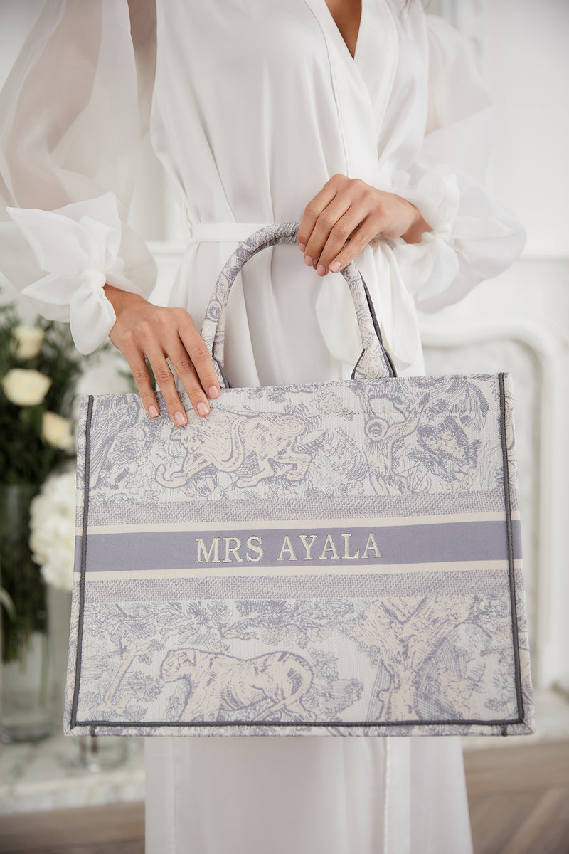 Personalised mrs beach online bag